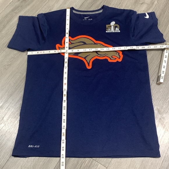 Nike Dri-Fit Denver Broncos Super Bowl 50 Shirt Sleeve Sport Tee size M - Picture 10 of 13